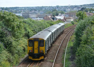 150243 at Hollicombe Overbridge - Paignton. &copy; AJax