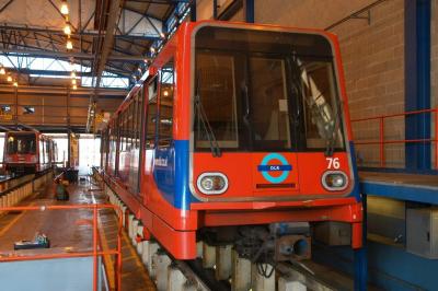 DLR76 at Beckton DLR. &copy; Byron5574