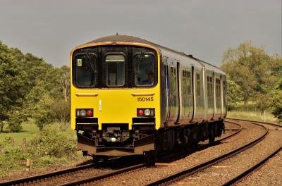 150145 at Oram Farm Crossing. &copy; stevexos