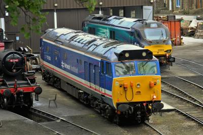 50026 at Keighley & Worth Valley Railway - Haworth depot. &copy; stevexos