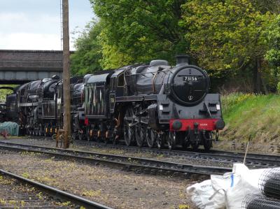 73156 steam at Great Central Railway - Loughborough. &copy; DEMU1013