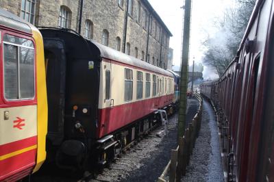 35461 coach at Keighley & Worth Valley Railway - Haworth depot. &copy; ConnorsRailPhotography