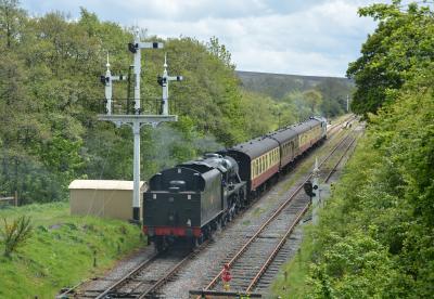 45428 steam,37688 at North Yorkshire Moors Railway - Goathland. &copy; AJax