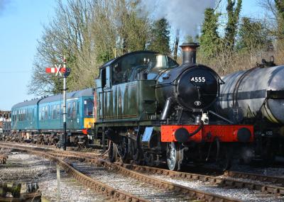 4555 steam at East Somerset Railway - Cranmore. &copy; AJax