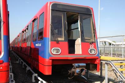 DLR22 at Beckton DLR. &copy; Byron5574