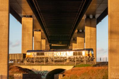 66762 at Portbury Dock Stop Board. &copy; trainlogger