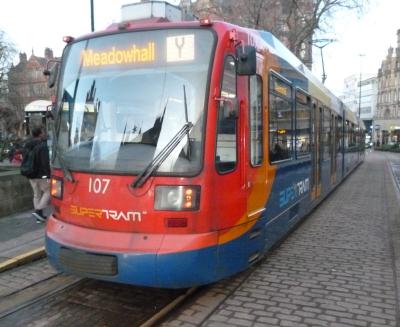 SYS 107 at Cathedral (Supertram). &copy; BigKev