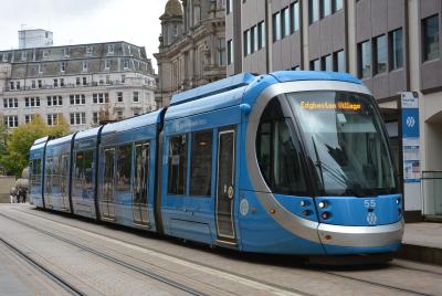 MM 55 at Town Hall (West Midlands Metro). &copy; AJax