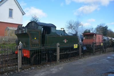 4555 steam at East Somerset Railway - Cranmore. &copy; AJax