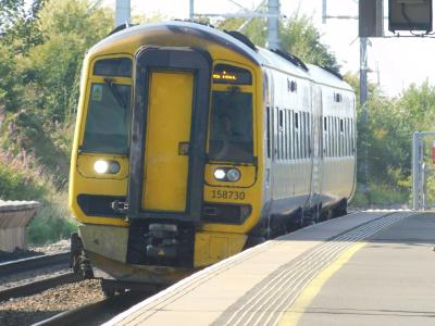 158730 at Edinburgh Gateway. &copy; Trainman5862