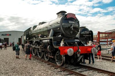 45596 Steam at Derby - The Greatest Gathering 2025. &copy; stevexos