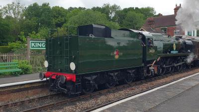 34059 steam at Bluebell Railway - Kingscote. &copy; MikeMOL