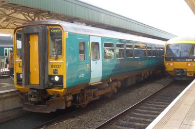 153327 at Cardiff Central. &copy; JM-Freightliner