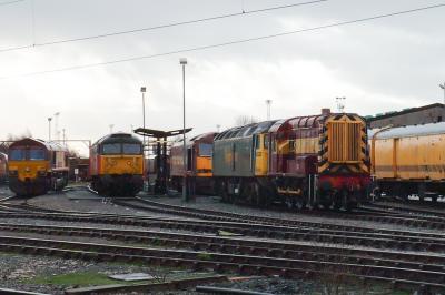 08738,57008 at Crewe TMD. &copy; trainlogger