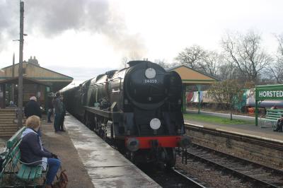 34059 steam at Bluebell Railway - Horsted Keynes. &copy; SirArchie34059