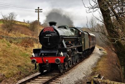 45596 Steam at Keighley & Worth Valley Railway - Haworth. &copy; stevexos