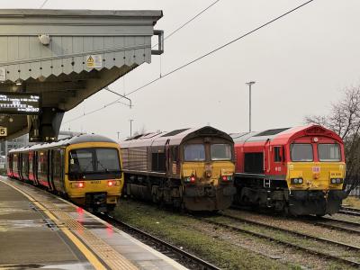 165123,66200,66030 at Didcot Yard. &copy; Luivery