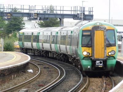 377411 at Fratton. &copy; Trainman5862
