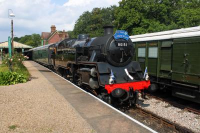 80151 steam at Bluebell Railway. &copy; South Coast Trainspotter