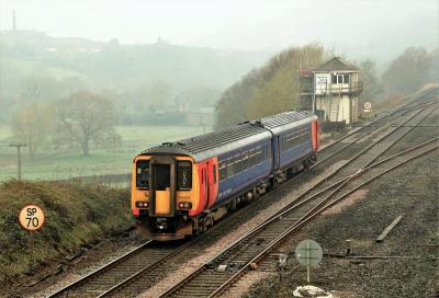 156408 at New Mills South Junction. &copy; stevexos