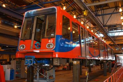 DLR43 at Beckton DLR. &copy; Byron5574