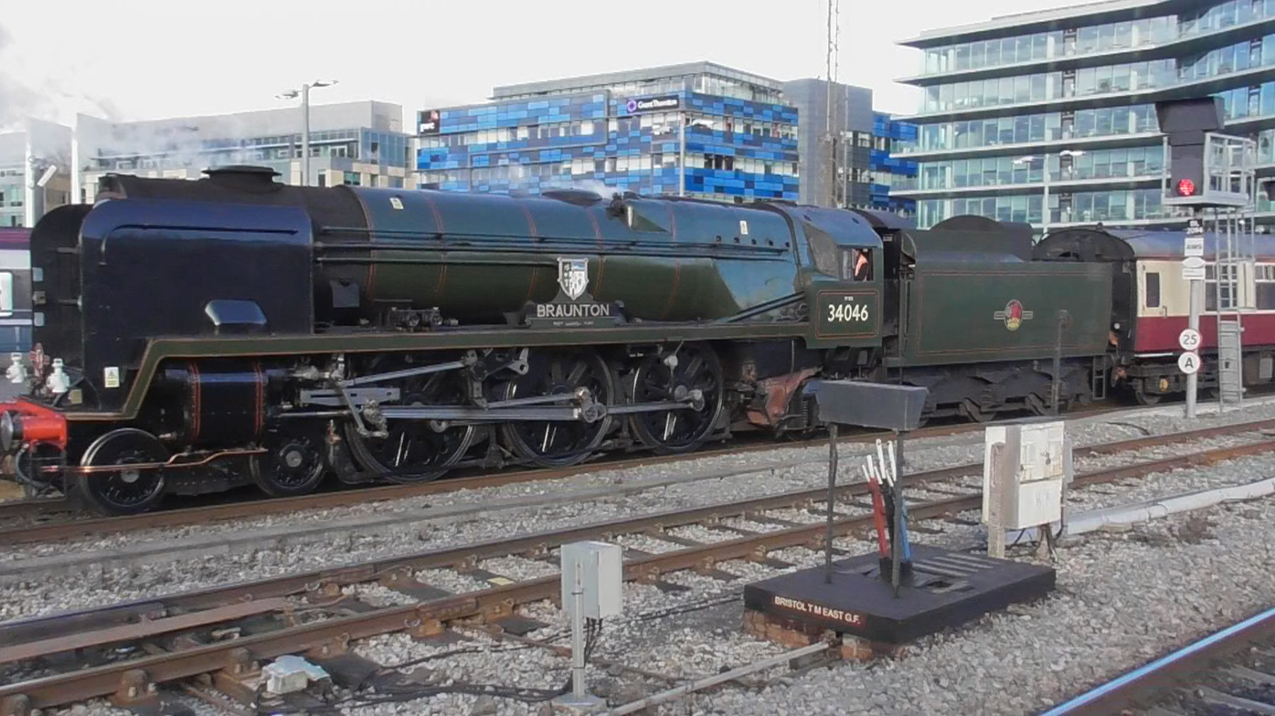 Photo of 34046 steam at Bristol Temple Meads — trainlogger