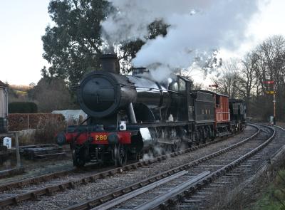 2807 steam at South Devon Railway - Bishops Bridge Loop. &copy; AJax