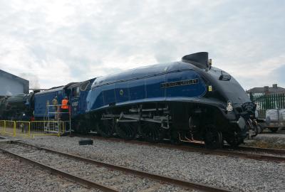 60007 steam at Darlington Locomotive Works. &copy; AJax