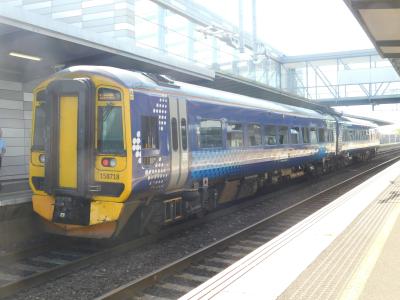 158718 at Edinburgh Gateway. &copy; Trainman5862
