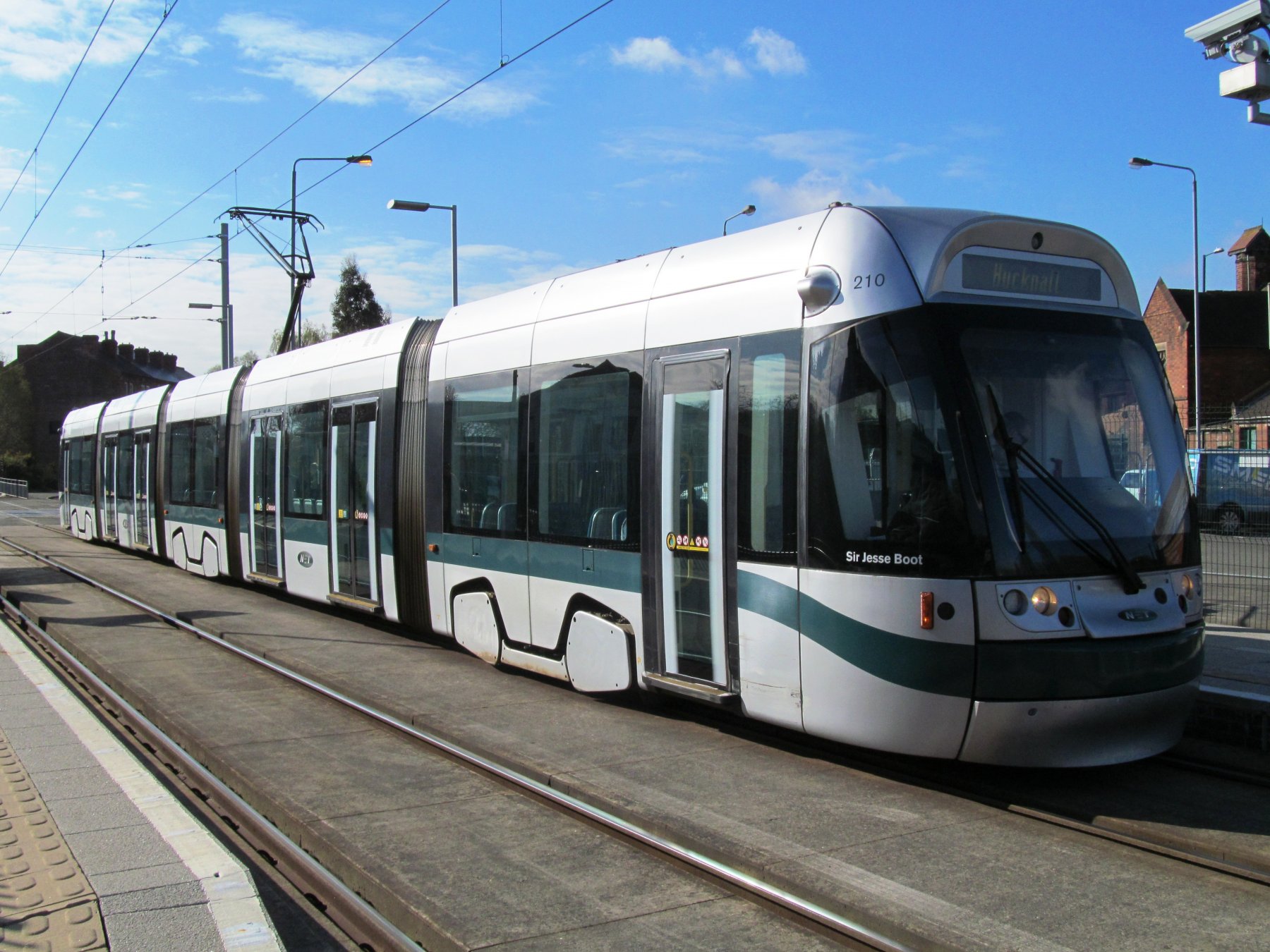 Photo of NET 210 at Nottingham Express Tramway system — trainlogger