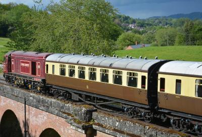 GWR9653 coach at Severn Valley Railway - Oldbury Viaduct. &copy; AJax