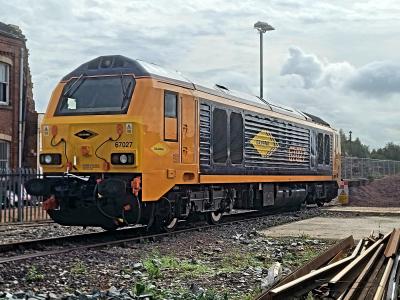 67027 at Worcester Shrub Hill Yard. &copy; Gary37401