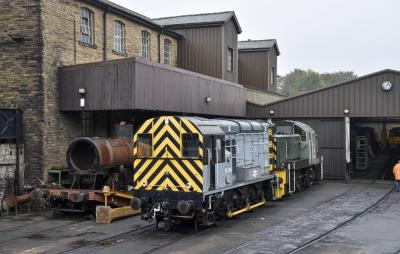 08266,D9520 at Keighley & Worth Valley Railway - Haworth depot. &copy; Brodie