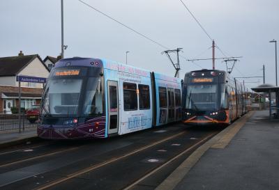 BT 011,BT 014 at Anchorsholme Lane (Blackpool Tramway). &copy; AJax