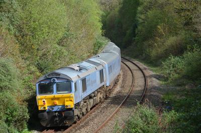 66748 at Brent Station East Overbridge - South Brent. &copy; AJax