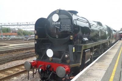 35018 steam at Salisbury. &copy; JM-Freightliner
