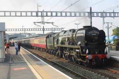 34046 steam at Didcot Parkway. &copy; SirArchie34059