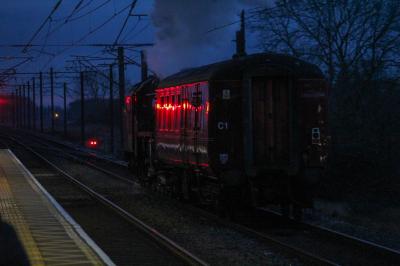 35517 coach,45407 steam at Northallerton. &copy; ConnorsRailPhotography