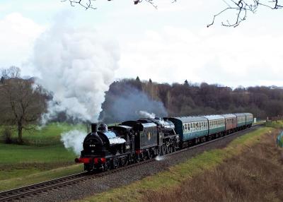 51456 steam at Burrs Country Park - East Lancashire Railway. &copy; stevexos