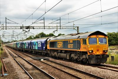 66707 at Acton Bridge (Cheshire). &copy; stevexos