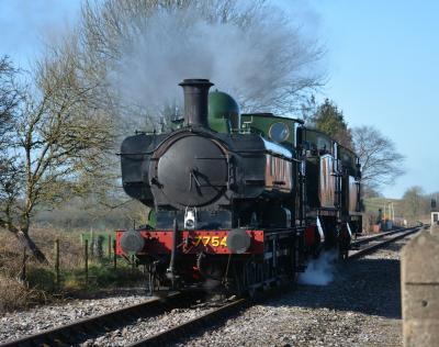 7754 steam at East Somerset Railway - Cranmore. &copy; AJax