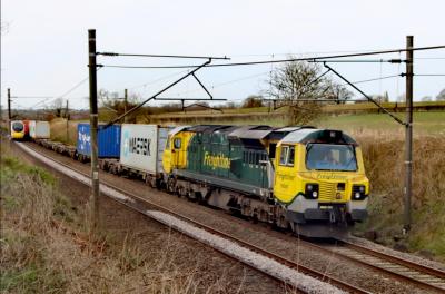 70005 at Acton Bridge (Cheshire). &copy; stevexos