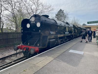photo of 34059 steam at Bluebell Railway - East Grinstead