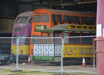 BT 734,BT 761,BT 710 at Rigby Road Depot (Blackpool Tramway). &copy; AJax