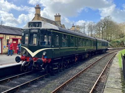 52071,52077 at Lakeside & Haverthwaite Railway - Haverthwaite. &copy; Owlman