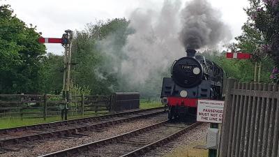 73082 steam at Bluebell Railway - Kingscote. &copy; MikeMOL