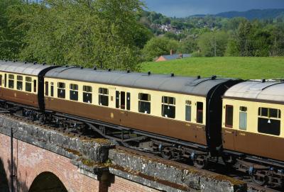 GWR7284 coach at Severn Valley Railway - Oldbury Viaduct. &copy; AJax