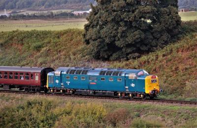 55009 at Severn Valley Railway - Eardington Bank. &copy; stevexos