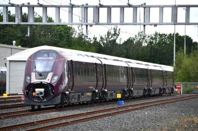 810008 at Newton Aycliffe - Hitachi factory. &copy; MJM