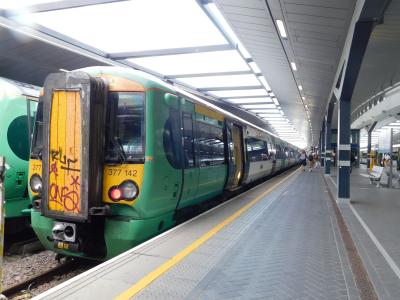377142 at London Bridge. &copy; Trainman5862